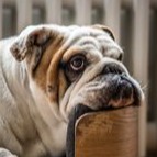 Bulldog calms down in storms fireworks when on maxxicalm non-drowsy canine supplement from maxxipaws