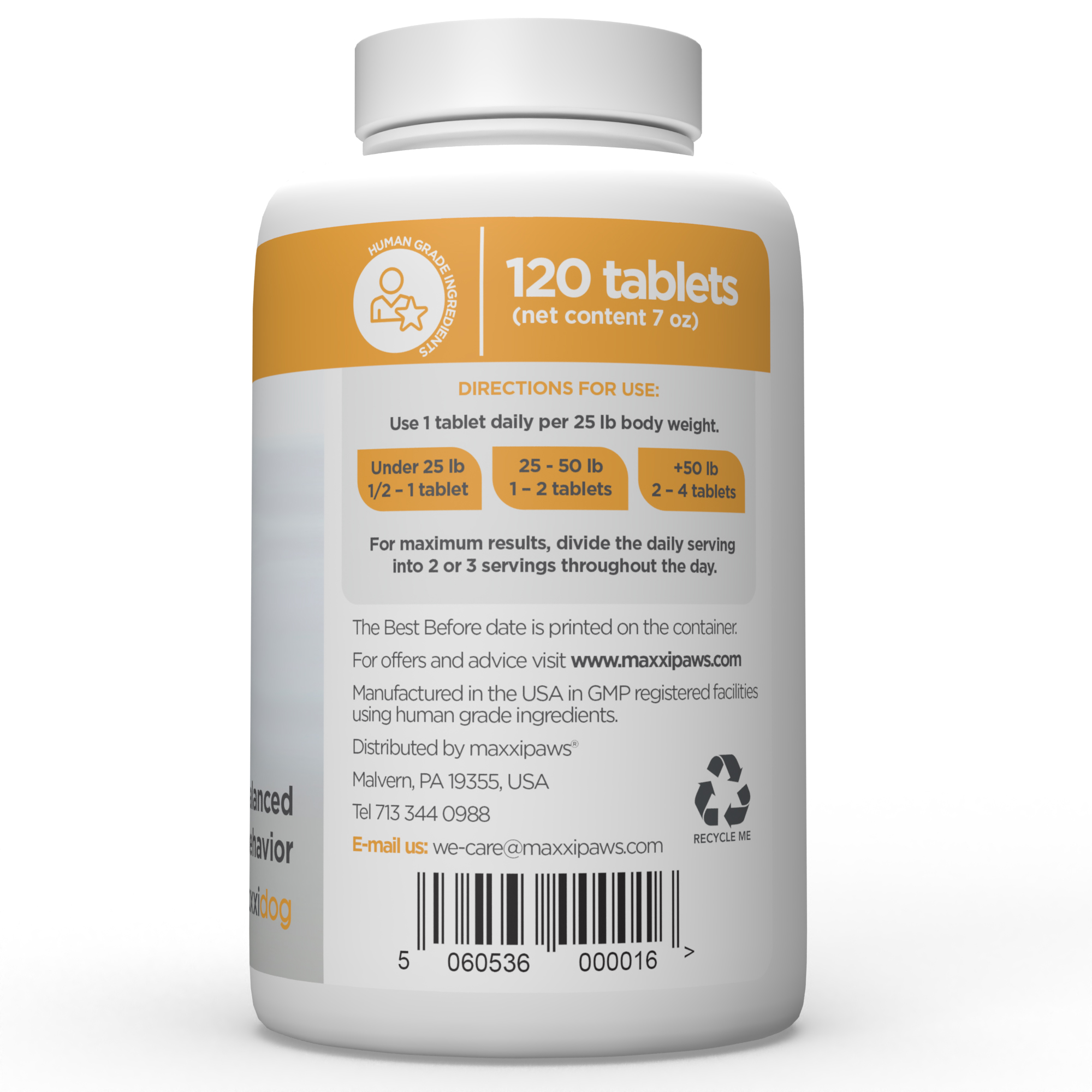 maxxicalm palatable calming tablets for dogs