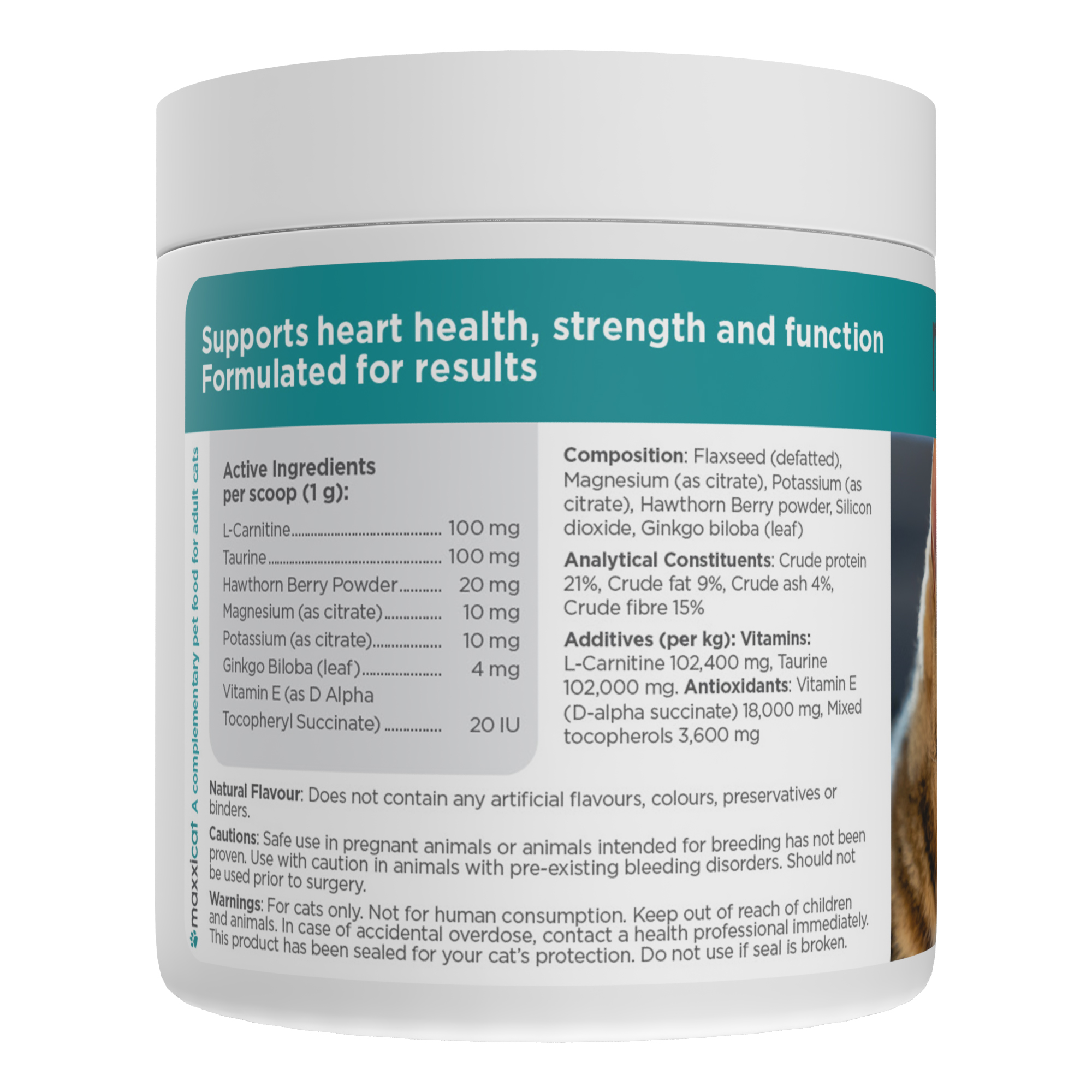 maxxicardio heart support for cats list of ingredients