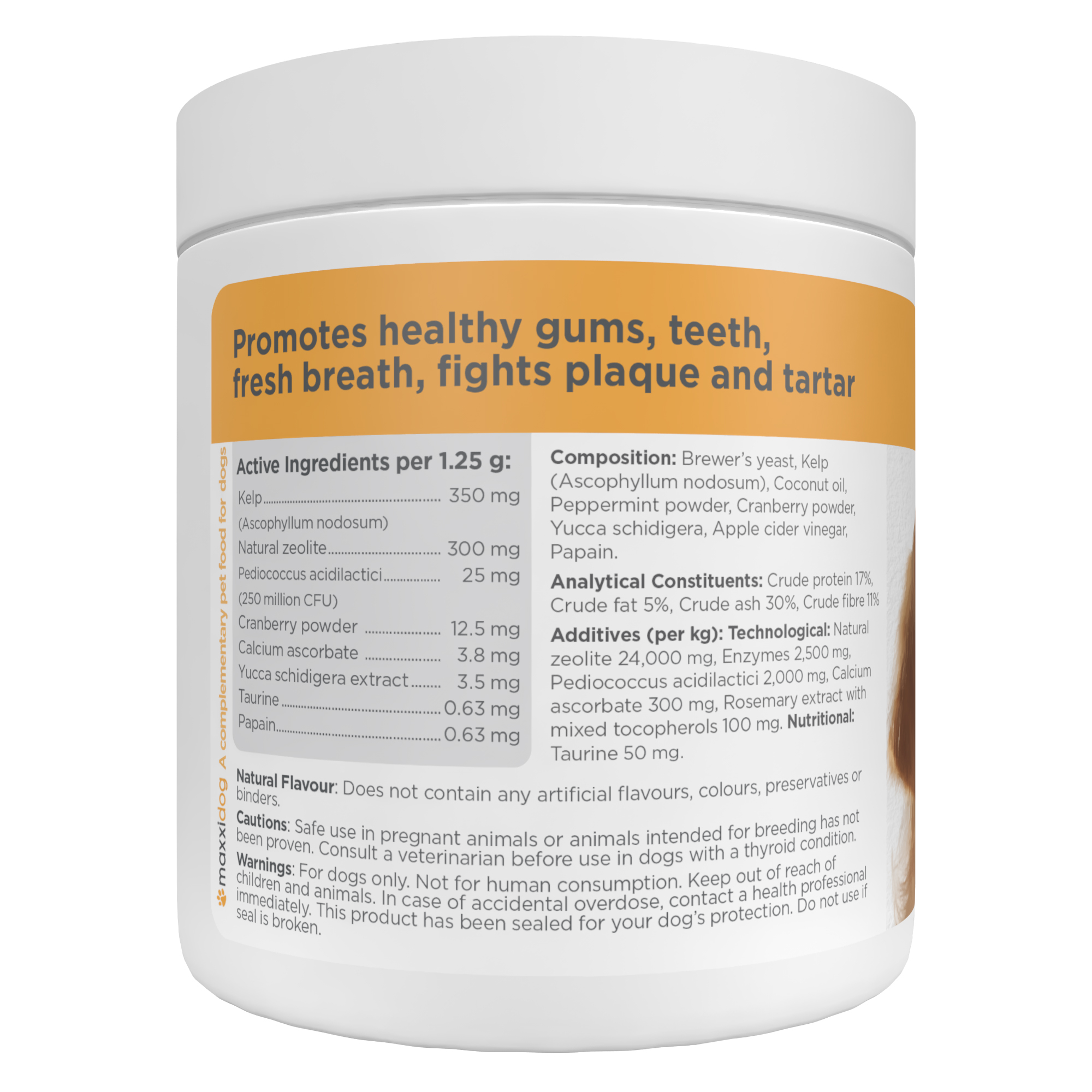 maxxidental advanced oral support for dogs list of ingredients