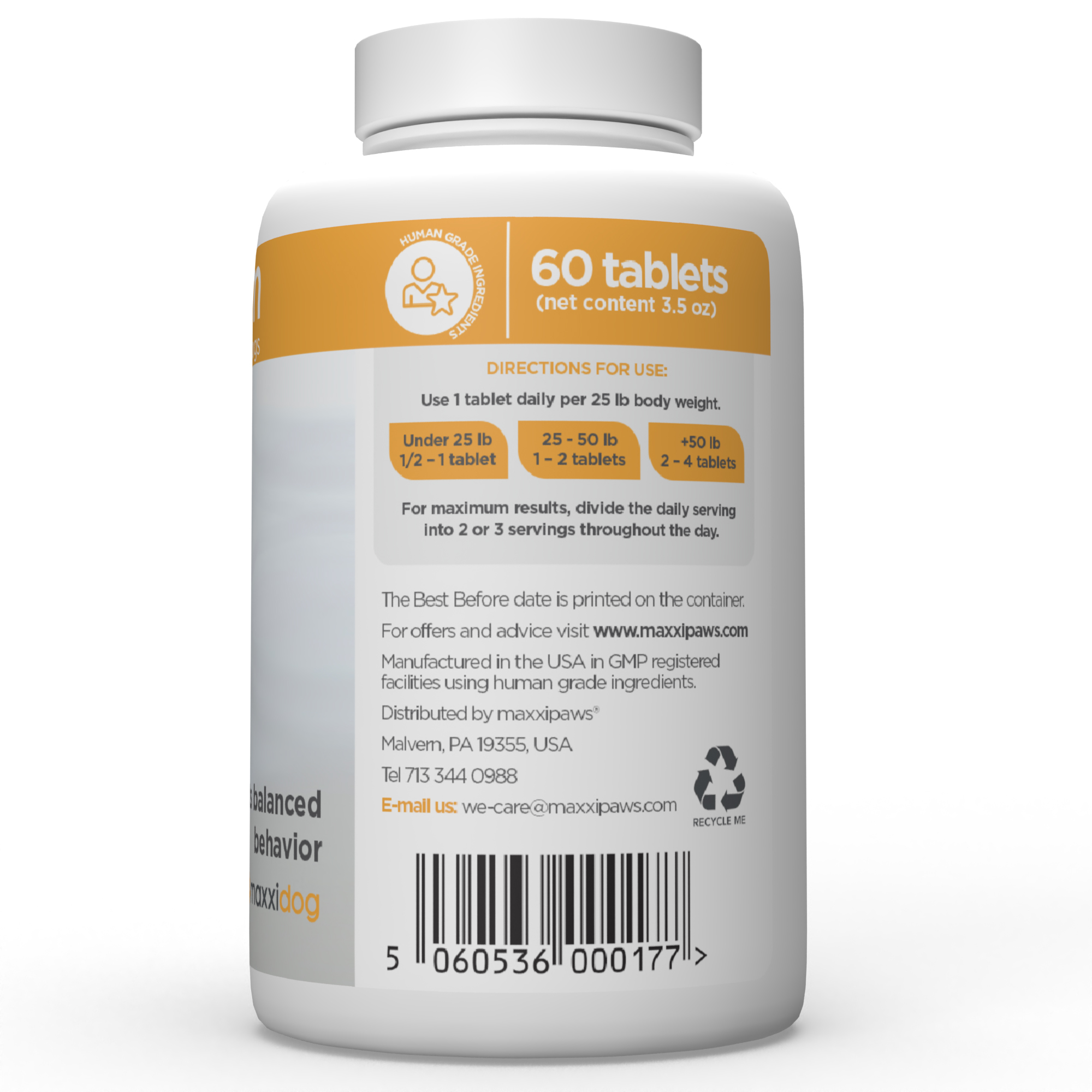 maxxicalm palatable calming tablets for dogs